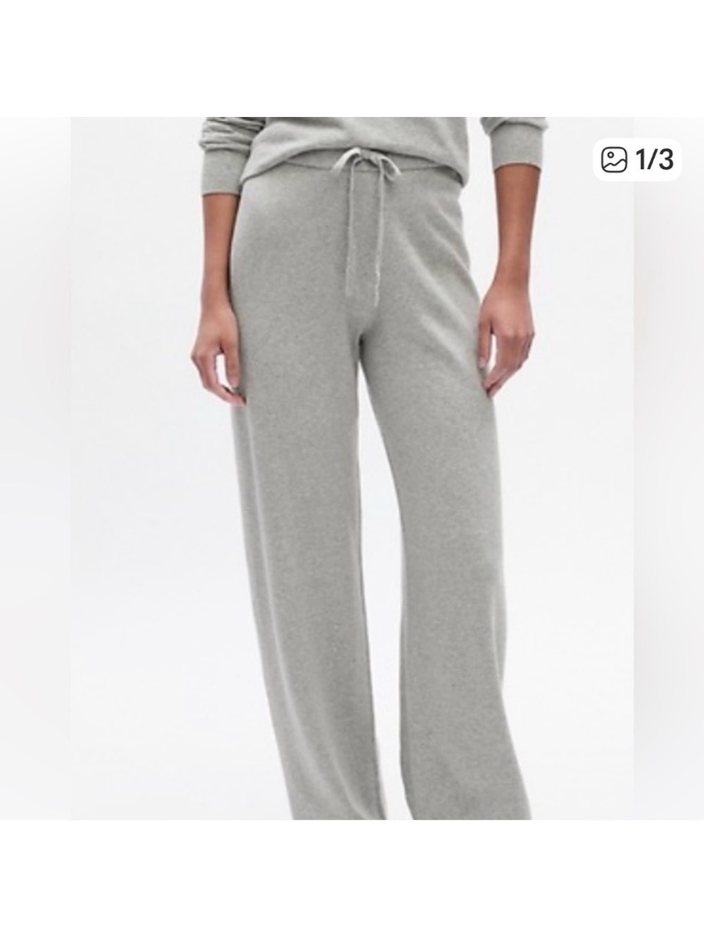 GAP- Cash Soft Heather Gray Knit Pants. Size: small petite